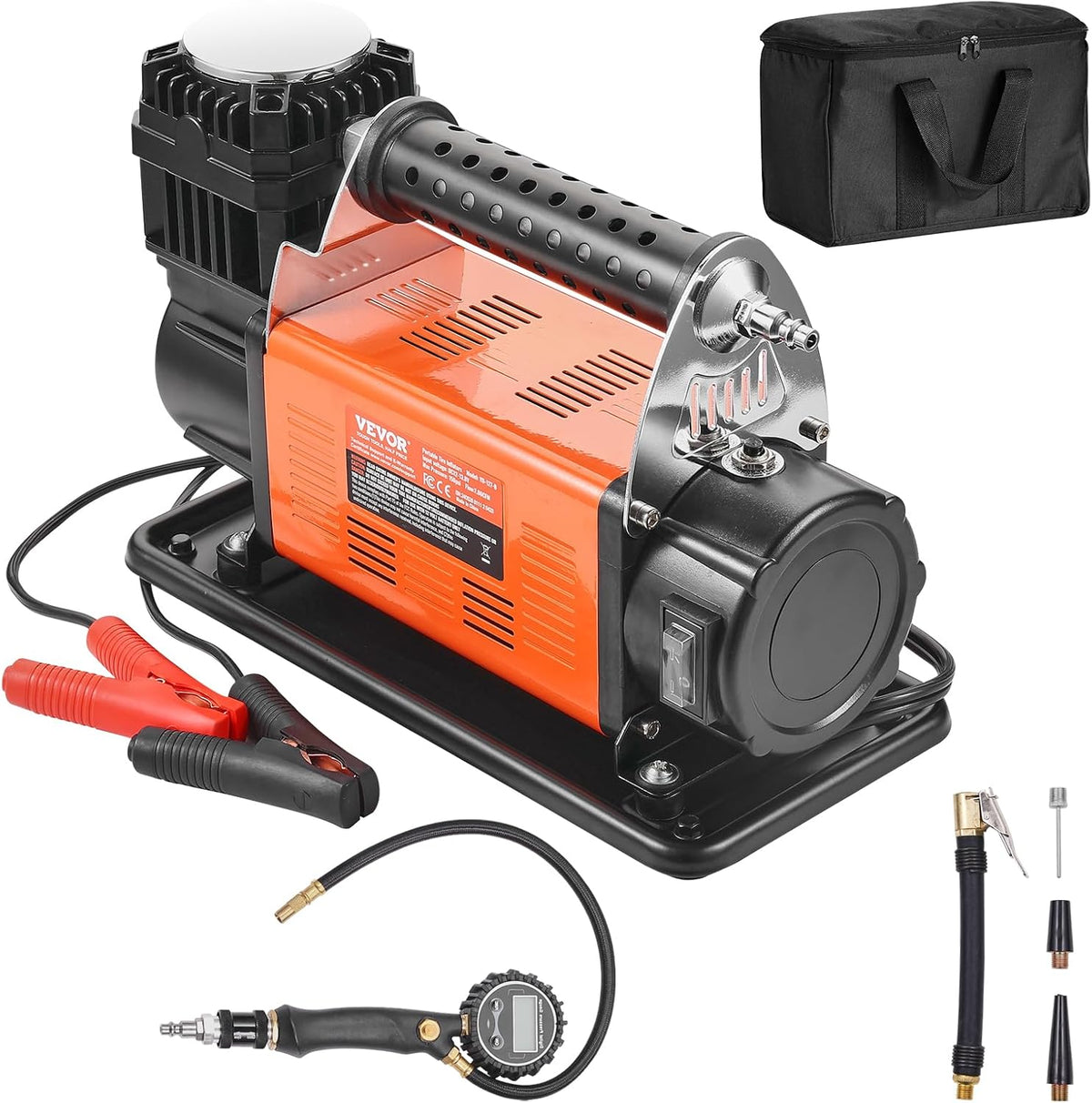 VEVOR Compresor de Aire de 12V de Alta Resistencia - con Medidor de...