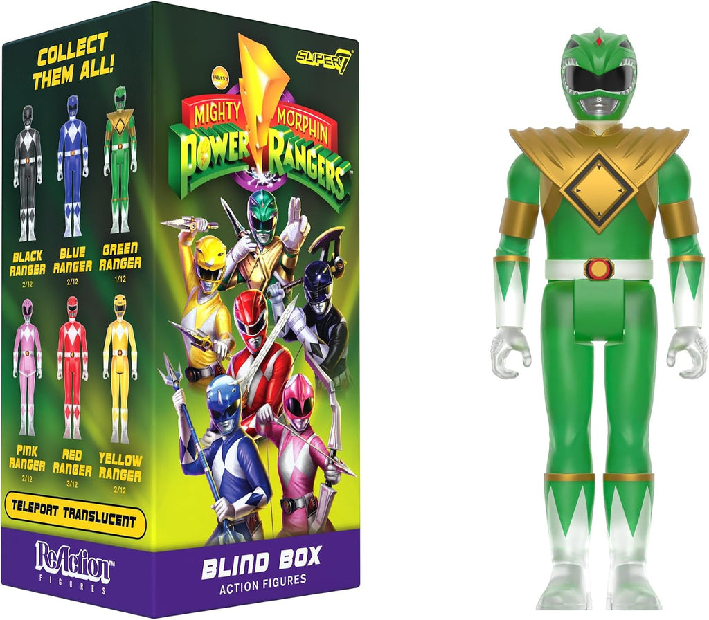 Super7 Power Rangers - Caja ciega plana, paquete de 12 figuras de acción de 3.75 pulgadas