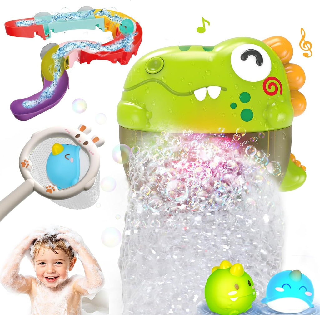 Light Up Dinosaur Bath Toys para Kids Ages 3-5 4-8, Bath Bubble Machine