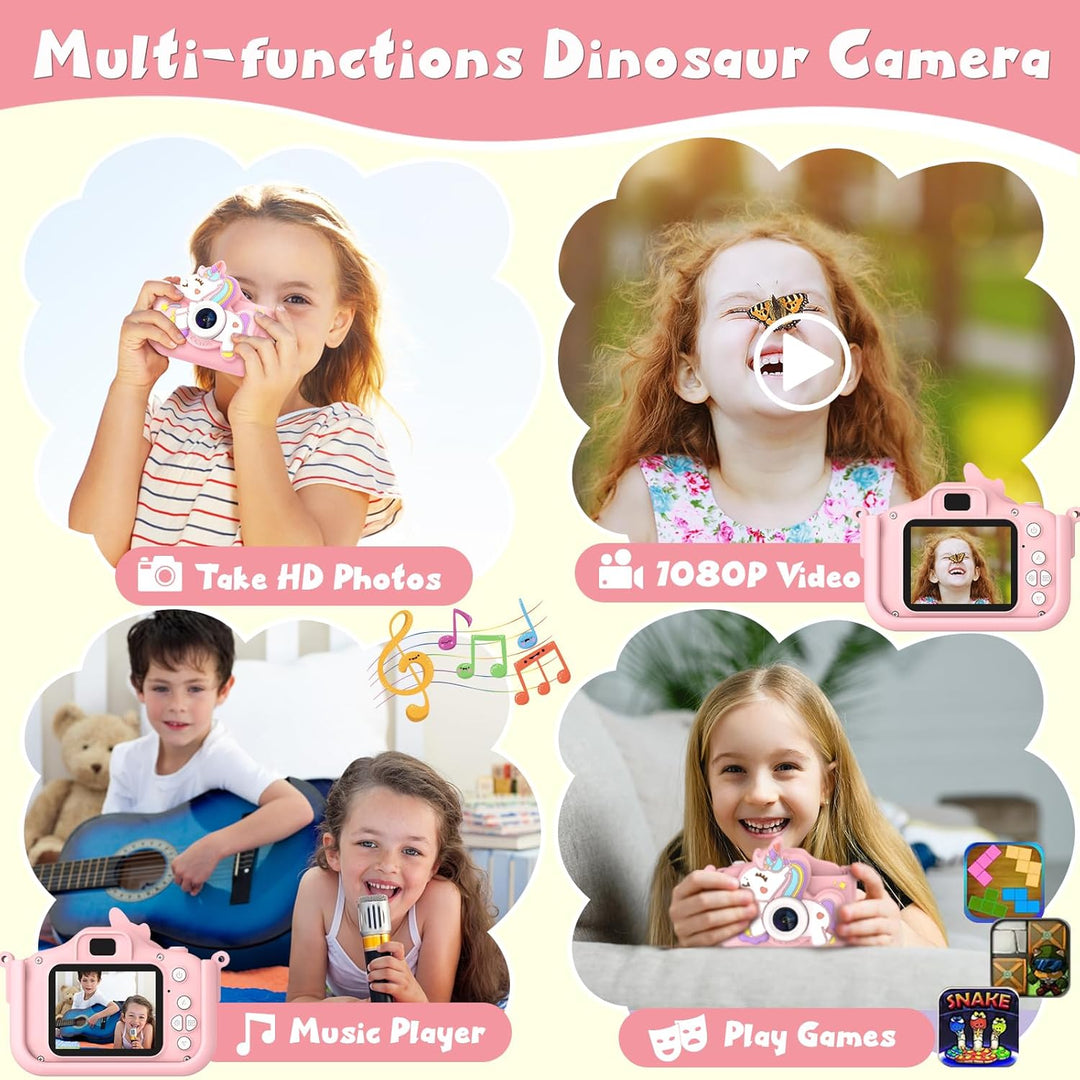 Cámara infantil para niñas, cámara HD selfie para niños pequeños, j...