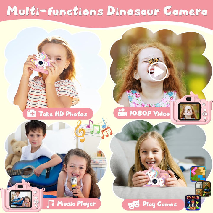 Cámara infantil para niñas, cámara HD selfie para niños pequeños, j...