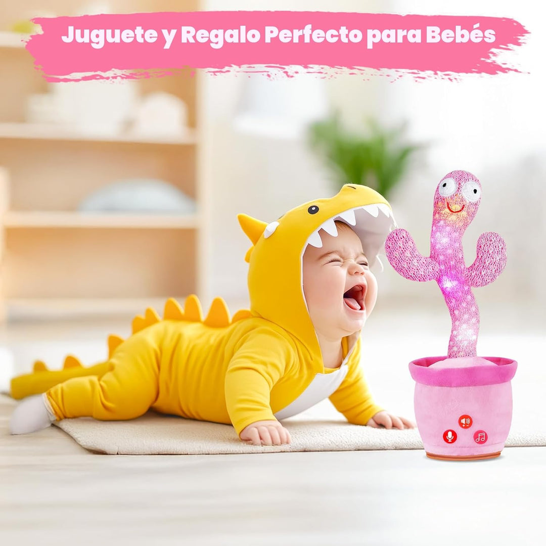 SANJOIN Juguete de Cactus Bailarín que Habla para Bebés y Niños Peq...