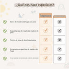 let's make Tabla de crecimiento para pared, tabla de altura de 7 pies con caja de recuerdos y gancho, regla de pared de lona impermeable, extraíble neutra, decoración de pared para bebés, niños pequeños