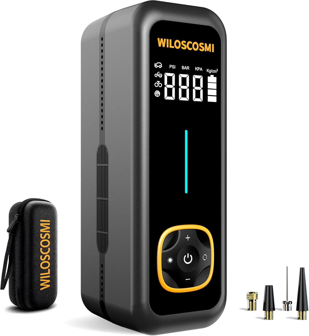 WILOSCOSMI Inflador de neumáticos, compresor de aire portátil, bomb...