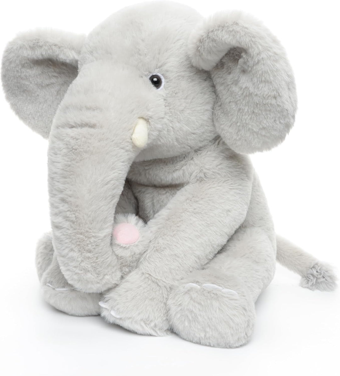 WEIGEDU Elefante de peluche gris de 13" - Juguete de felpa para...