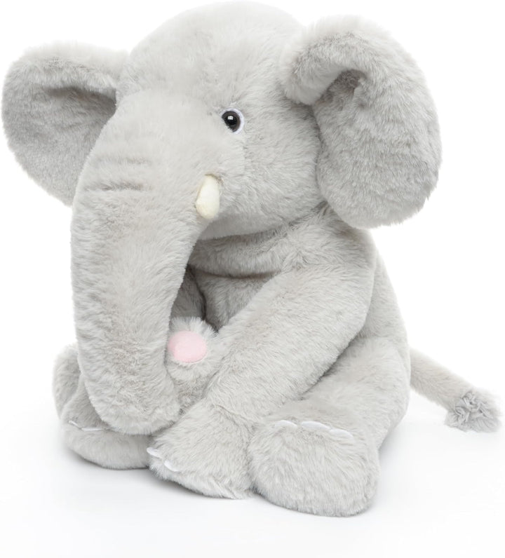 WEIGEDU Elefante de peluche gris de 13" - Juguete de felpa para...