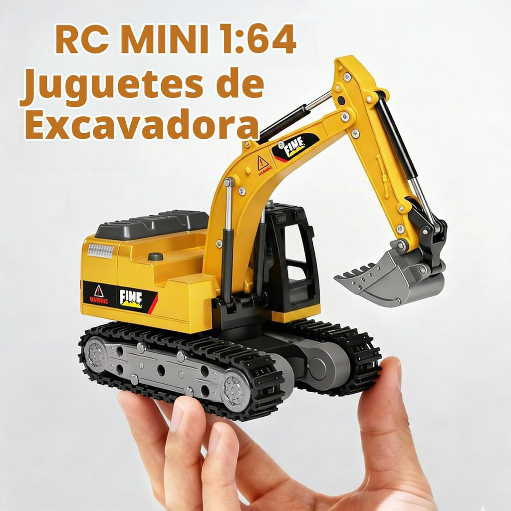 1/64 MINI RC Excavadora con juego de caja de arena