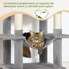 Globlazer Torre de árbol para gatos, muebles para gatos de varios niveles extra altos de 76 pulgadas con cómodos condominios, hamaca y perchas para gatos adultos, perfecto para escalar, rascar y jugar