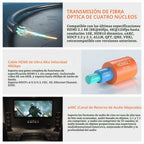 Cable óptico HDMI 8K 2.1 de fibra, Clasificación CL2, 48Gbps, 8K60, 4K120, 50FT