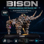 Rompecabezas de metal 3D para adultos, kits de modelo de bisonte, rompecabezas de metal 3D, toros mecánicos, bloques de construcción, montaje difícil de bricolaje, regalos de alta gama para hombres