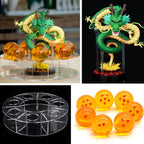 El novedoso juego de bolas de juego transparentes de dragón de juguete para niños contiene estatua de dragón + bola de 1.2 pulgadas + base acrílica + disco LED + caja de regalo de estrella se puede utilizar como decoración del hogar, regalos de cumpleaños