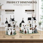 Juego de construcción de castillo blanco medieval 2 en 1 para