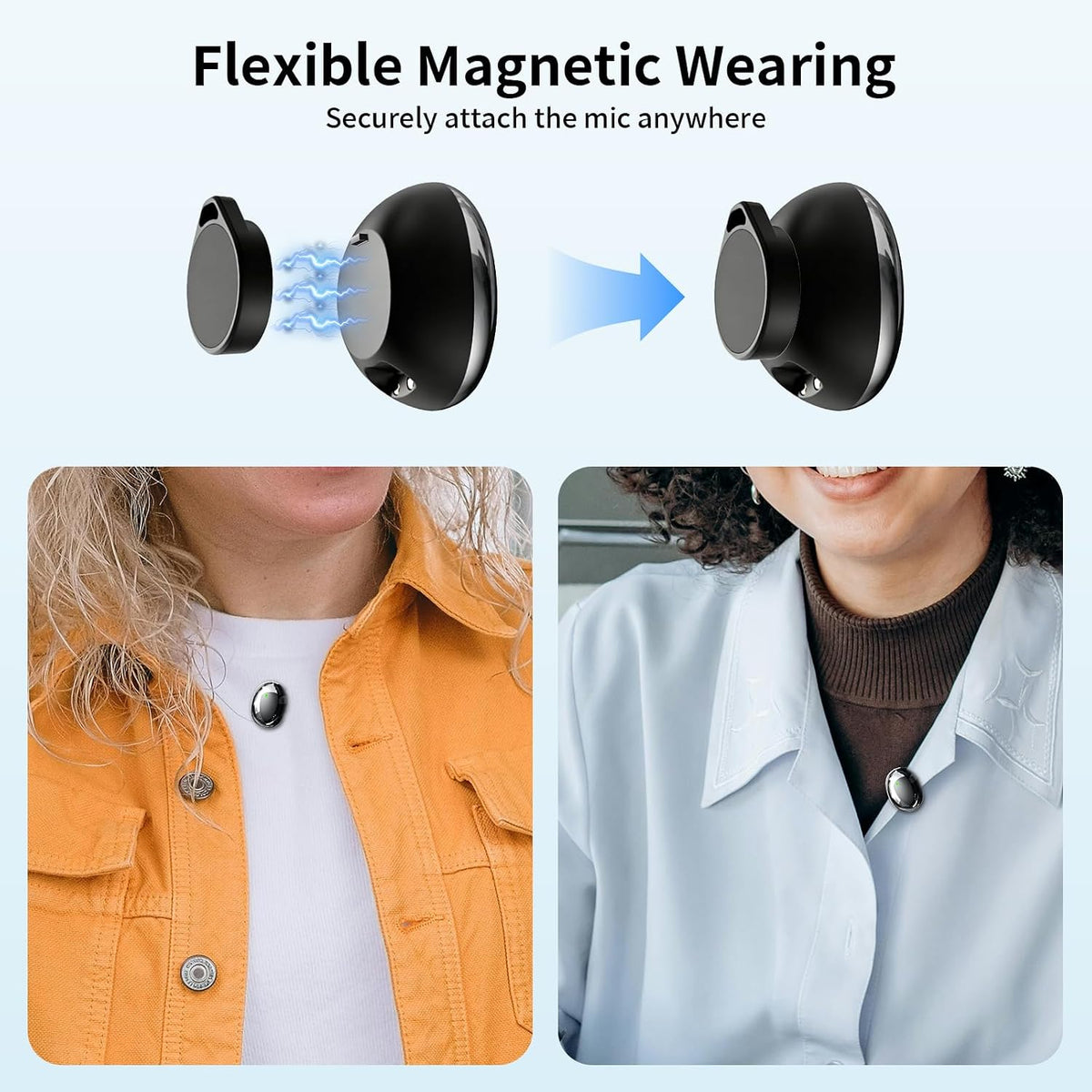 Mini micrófono inalámbrico Lavalier para iPhone 17/16/15 y Android