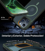 TORRAS Funda magnética a prueba de golpes para iPhone 15 Pro, grado mil