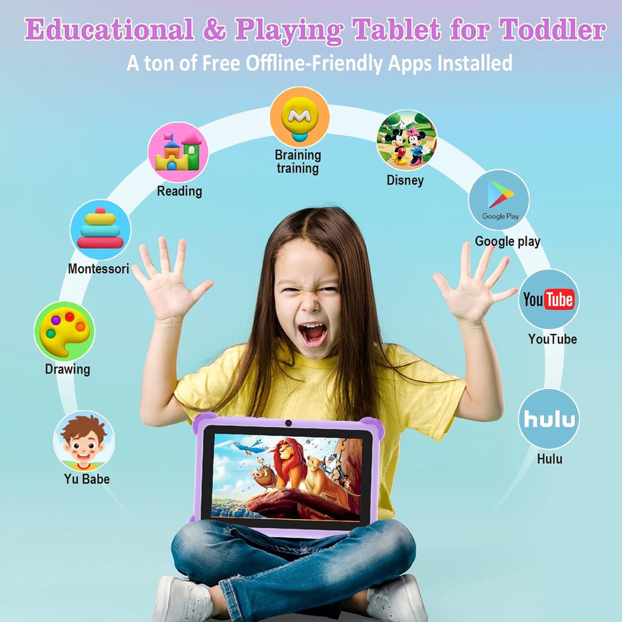 Tablet para niños de Trayoo, tablet de 7 pulgadas para niños, table...