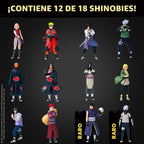 P.M.I. Naruto Shippuden - Mini figuras coleccionables de 12 unidades, caja de lujo, Assorment B