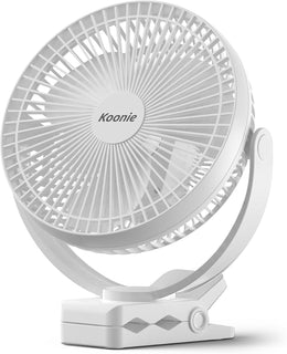 Koonie - Ventilador con clip de 8 pulgadas, batería recargable de 1...