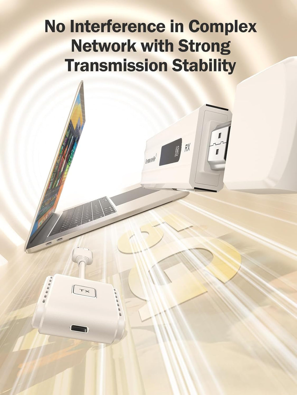 Lemorele Transmisor y receptor HDMI inalámbrico 1080P@60Hz 164FT