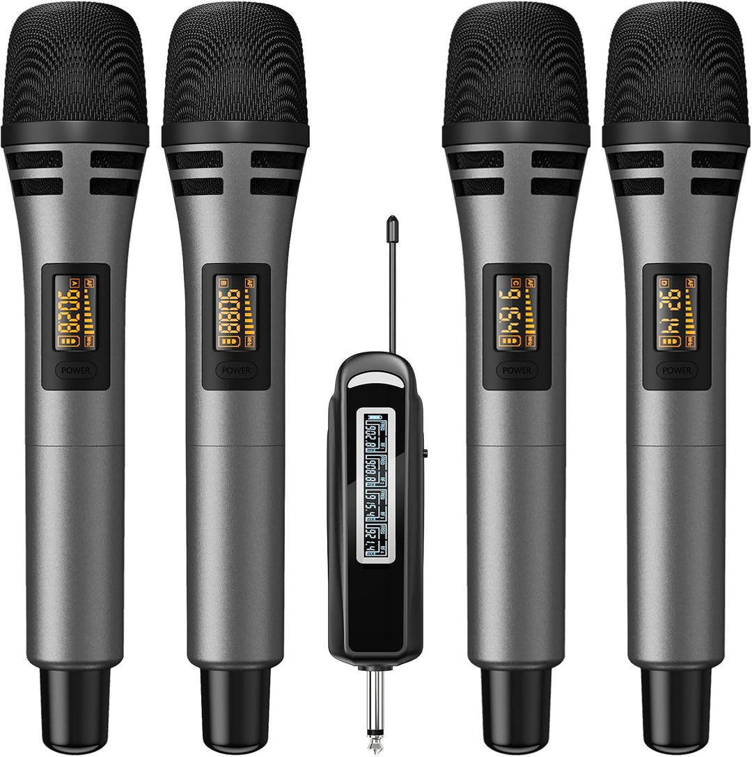 TONOR Micrófonos Inalámbricos, Sistema de Micrófono UHF Dual para K...