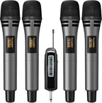 TONOR Micrófonos Inalámbricos, Sistema de Micrófono UHF Dual