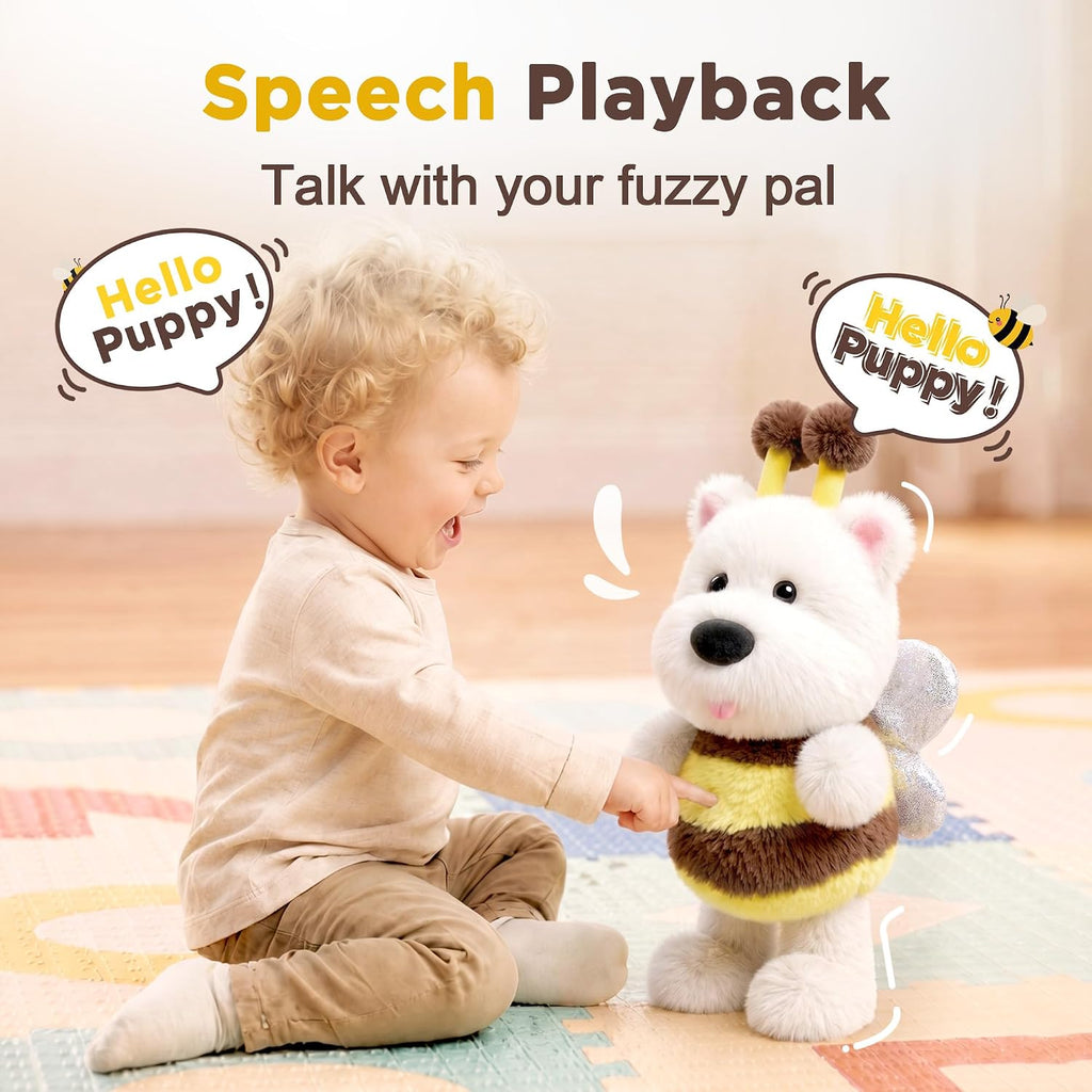 iPlay, iLearn Juguete que habla del perro bebé, animal de peluche bailando