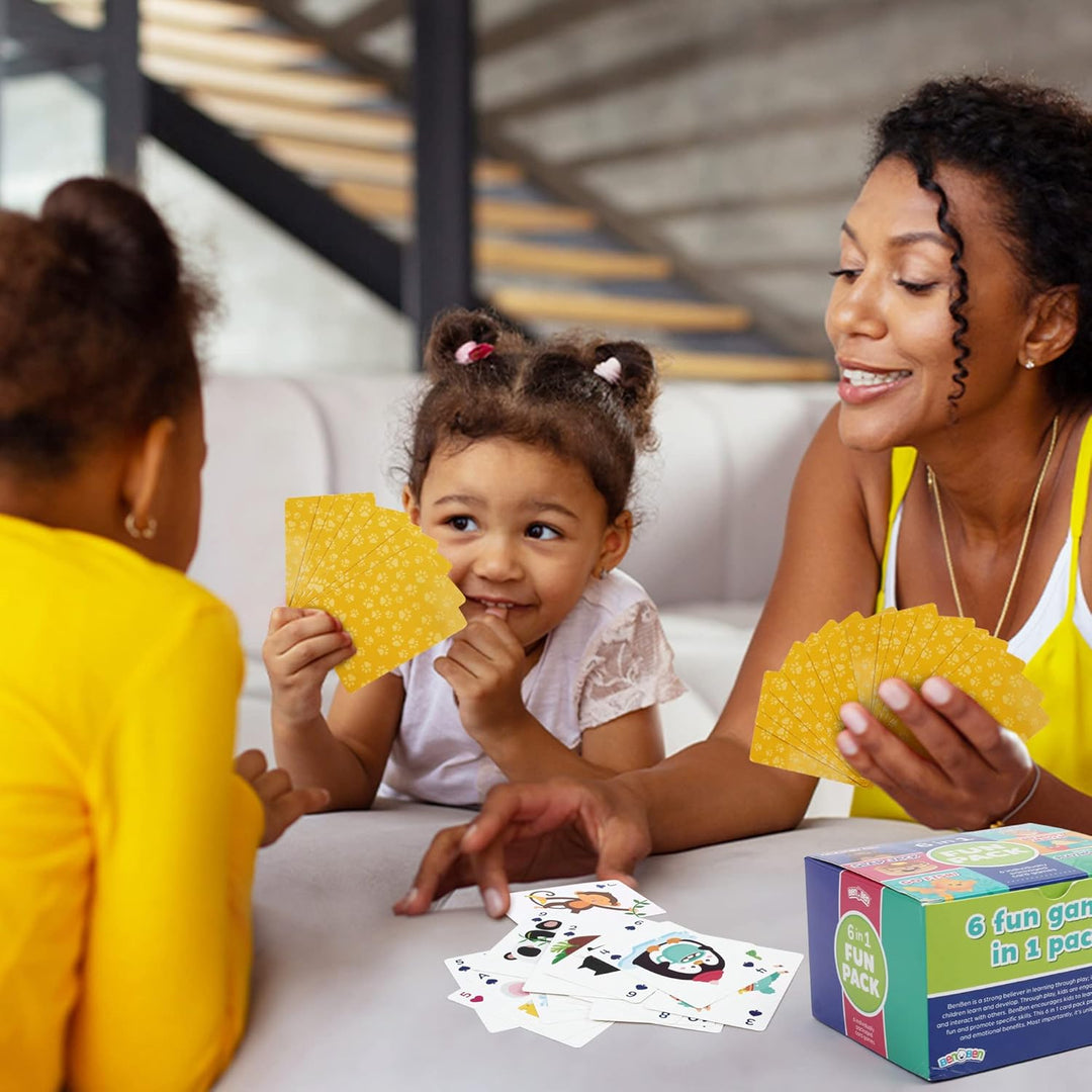 Juegos de Cartas LotFancy para Niños 6 Barajas Pesca Loca