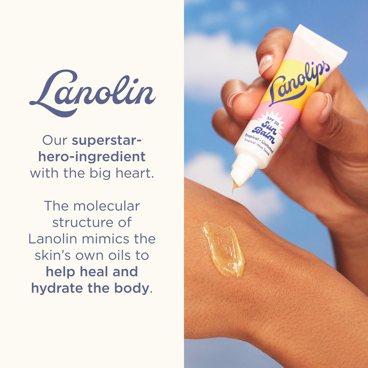 Lanolips Sun Balm Tropical SPF 30 Bálsamo labial y soporte para tel...