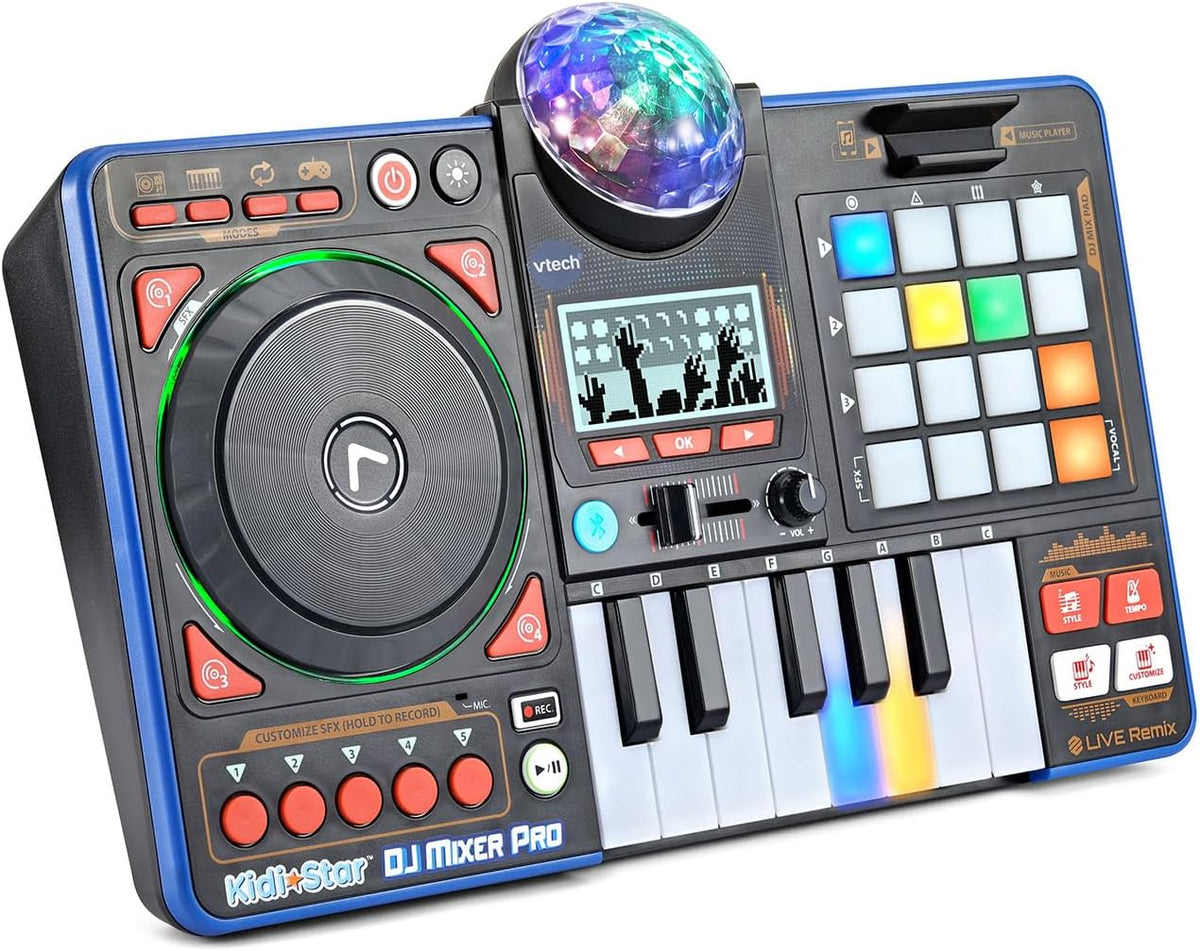 VTech Kidi Star DJ Mixer Pro, negro
