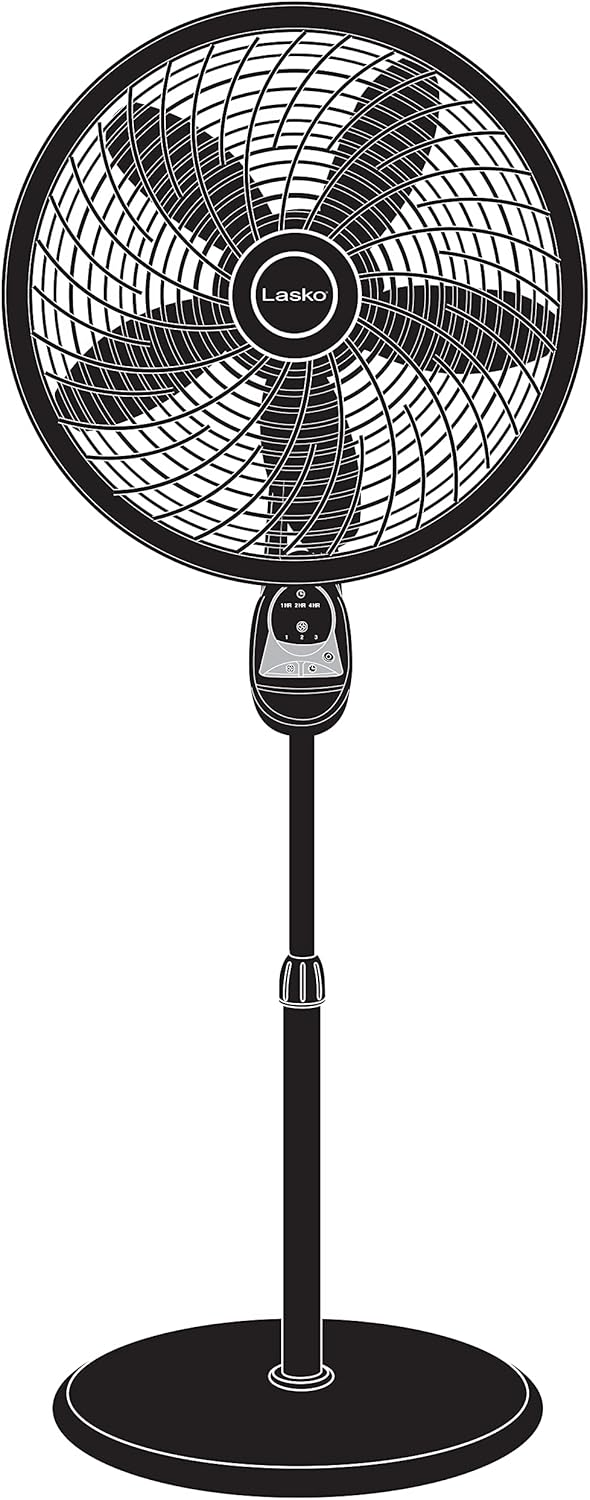 Ventilador con 3 velocidades Lasko 18 pulgadas eficiente de la ener...