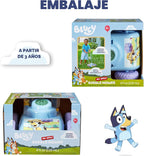 BLUEY - Cortacésped de burbujas para niños pequeños, máquina sopladora de burbujas con sonido para juguete de jardinería en interiores y exteriores, reproduce música bluey, cumpleaños, recuerdo de fiesta para niñas y niños en edad preescolar