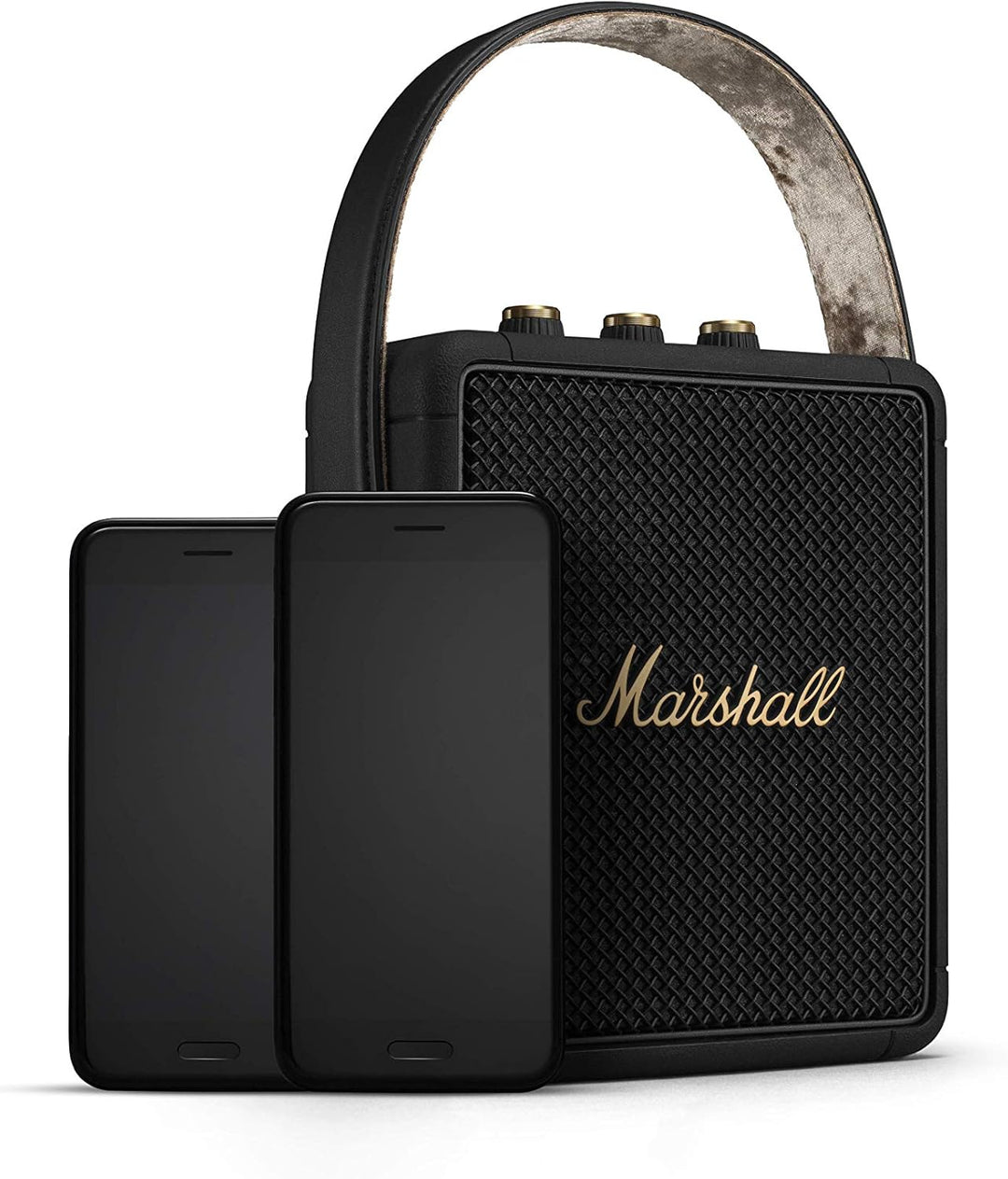 Marshall Stockwell II - Altavoz Bluetooth portátil, negro y latón