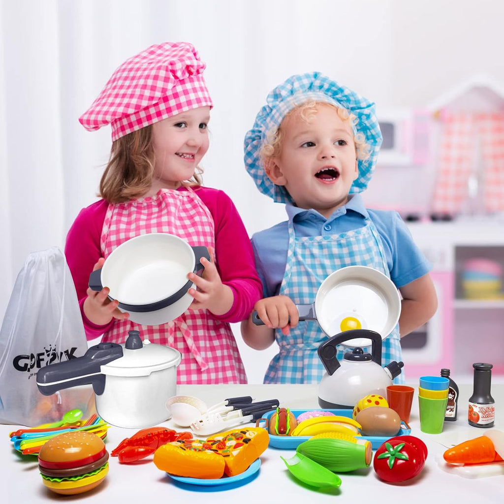 Utensilios de cocina para niños, utensilios de cocina para jugar, platos