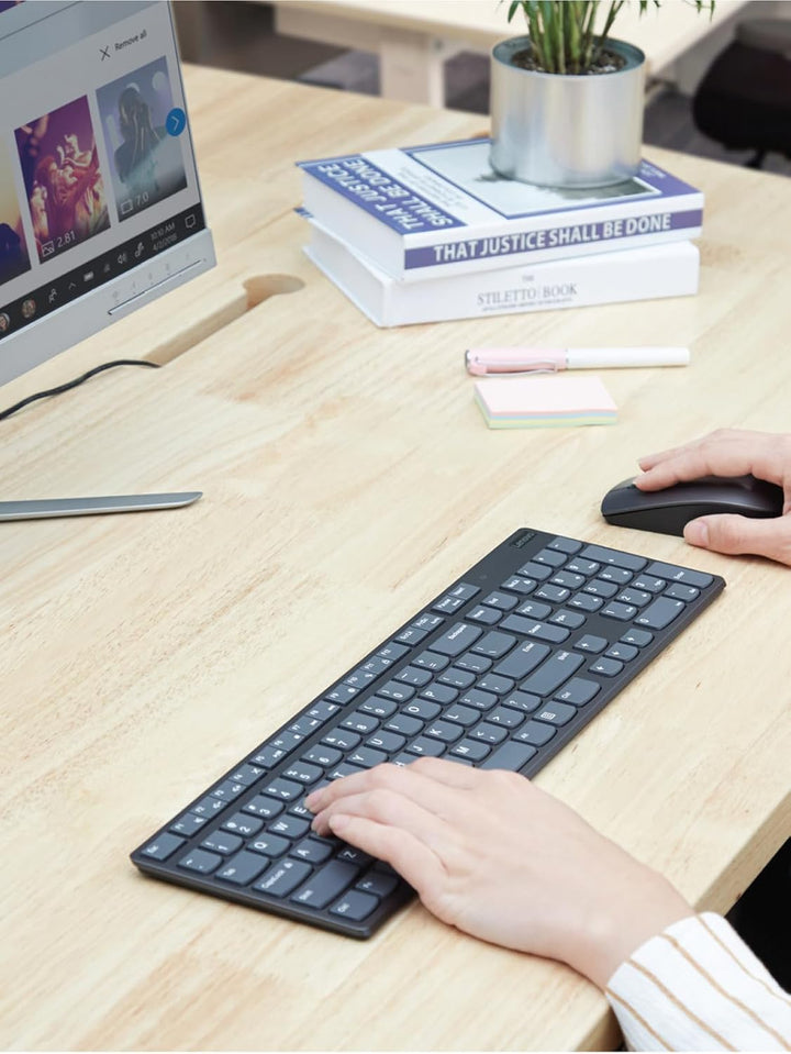 Lenovo 300 Combo de Teclado y Ratón Inalámbricos, Receptor Nano USB...