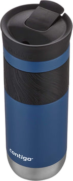 Contigo - Taza de viaje con aislamiento y con Snapseal (cierre por presión), 20 onzas fluidas, diseño saque, maíz azul, con asa