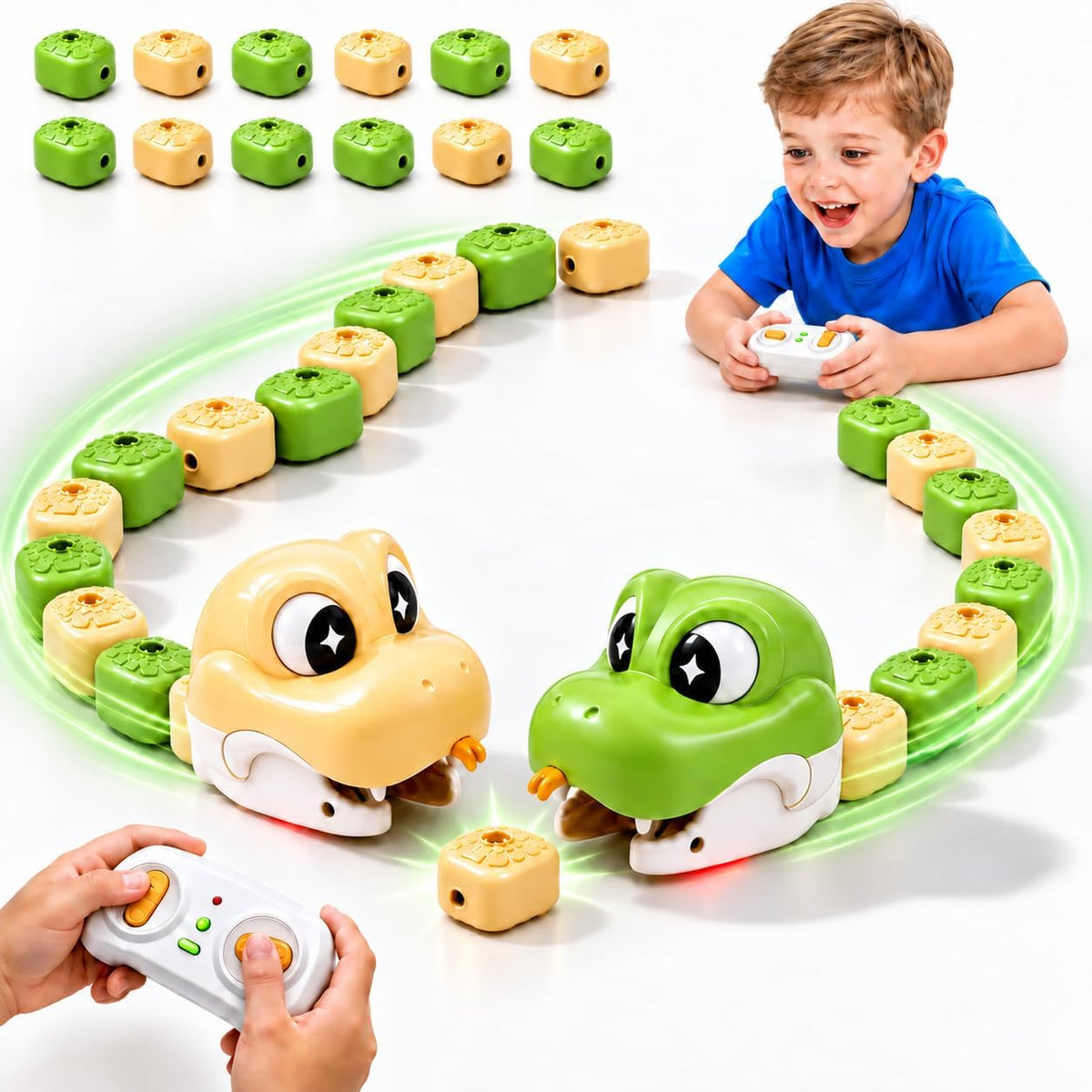 Juego de serpiente magnética para 2 jugadores para niños, juguete de juego