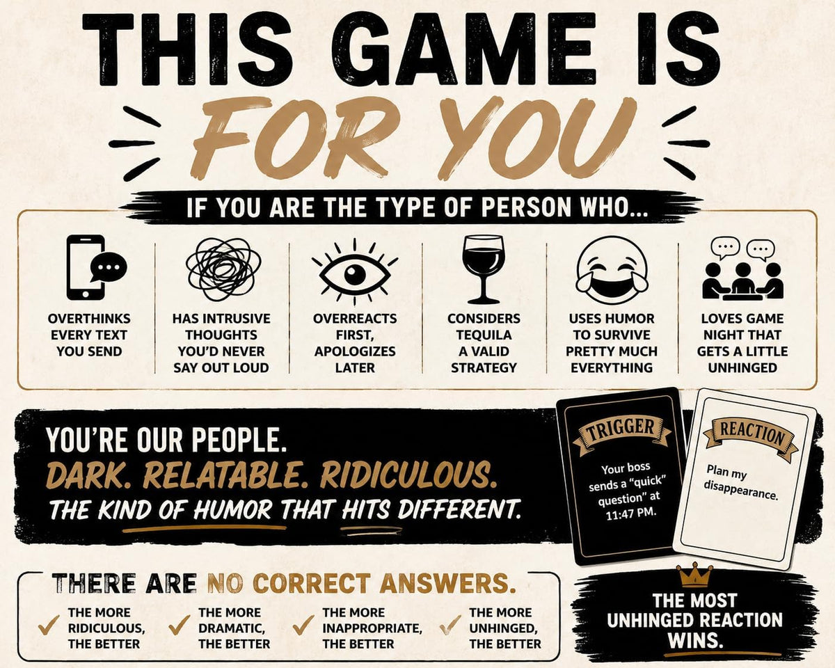 Let that Sh*t Go - El juego de fiesta para adultos emocionalmente desquiciados | Asa a tus amigos | 400 cartas | A partir de 17 años | 3 a 10 jugadores | Divertido juego de cartas para adultos