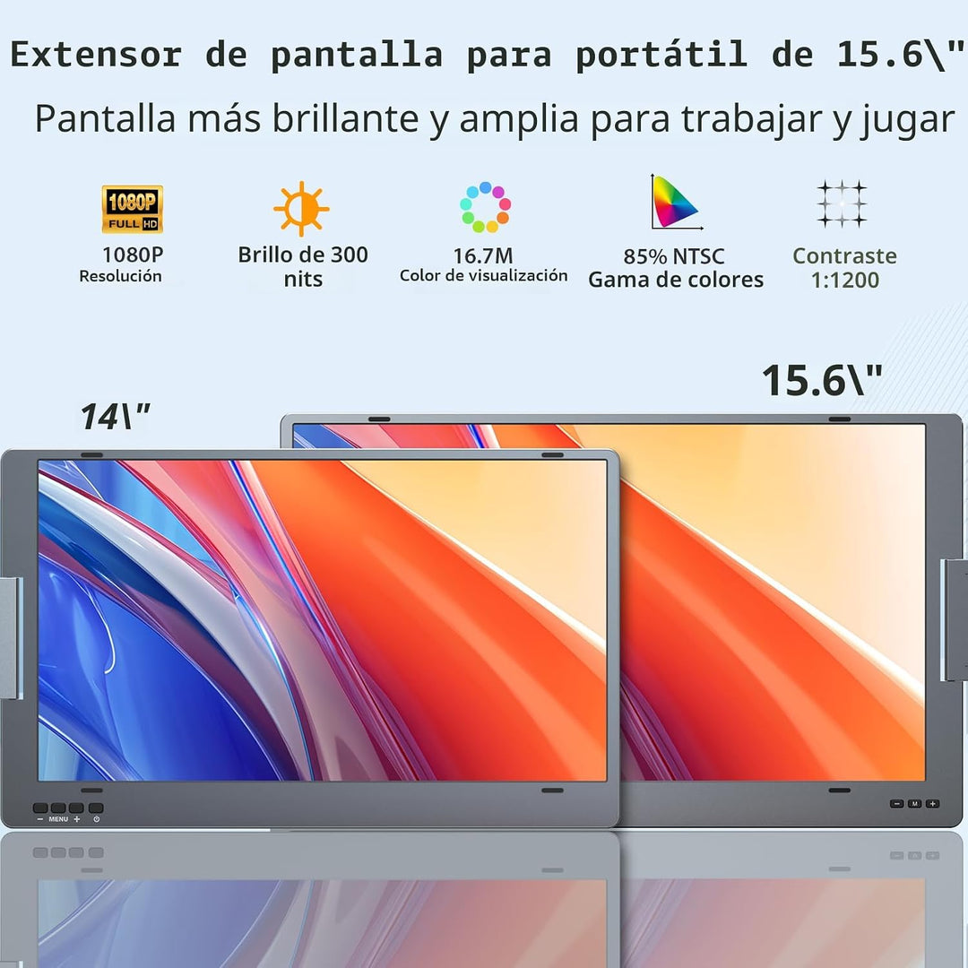 KYY - Extensor de pantalla para computadora portátil, monitor tripl...