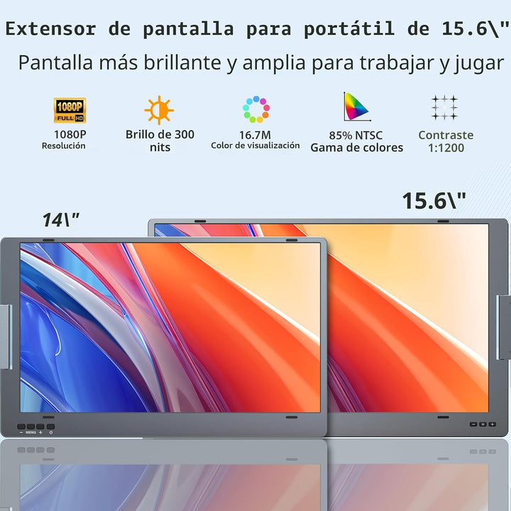 KYY - Extensor de pantalla para computadora portátil, monitor tripl...