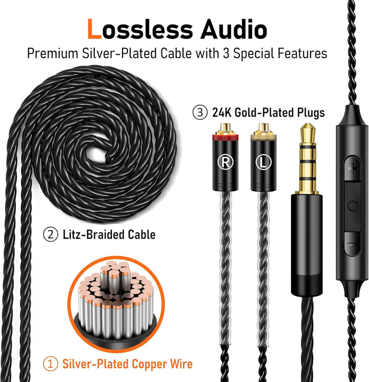 Vibes - Auriculares con cable 202M - Auriculares HiFi in Ear Monito...