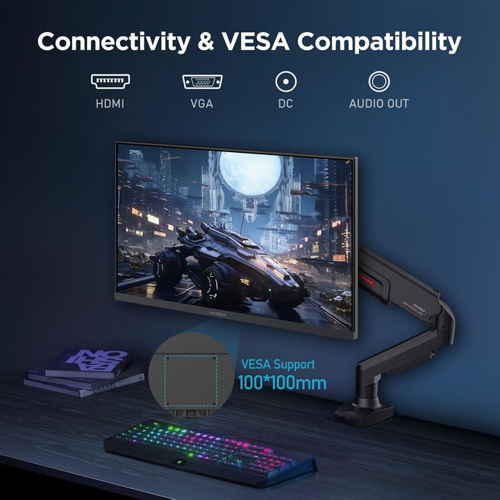 KOORUI Monitor de juegos de 24 pulgadas 144Hz Full HD 1920 x 1080p...