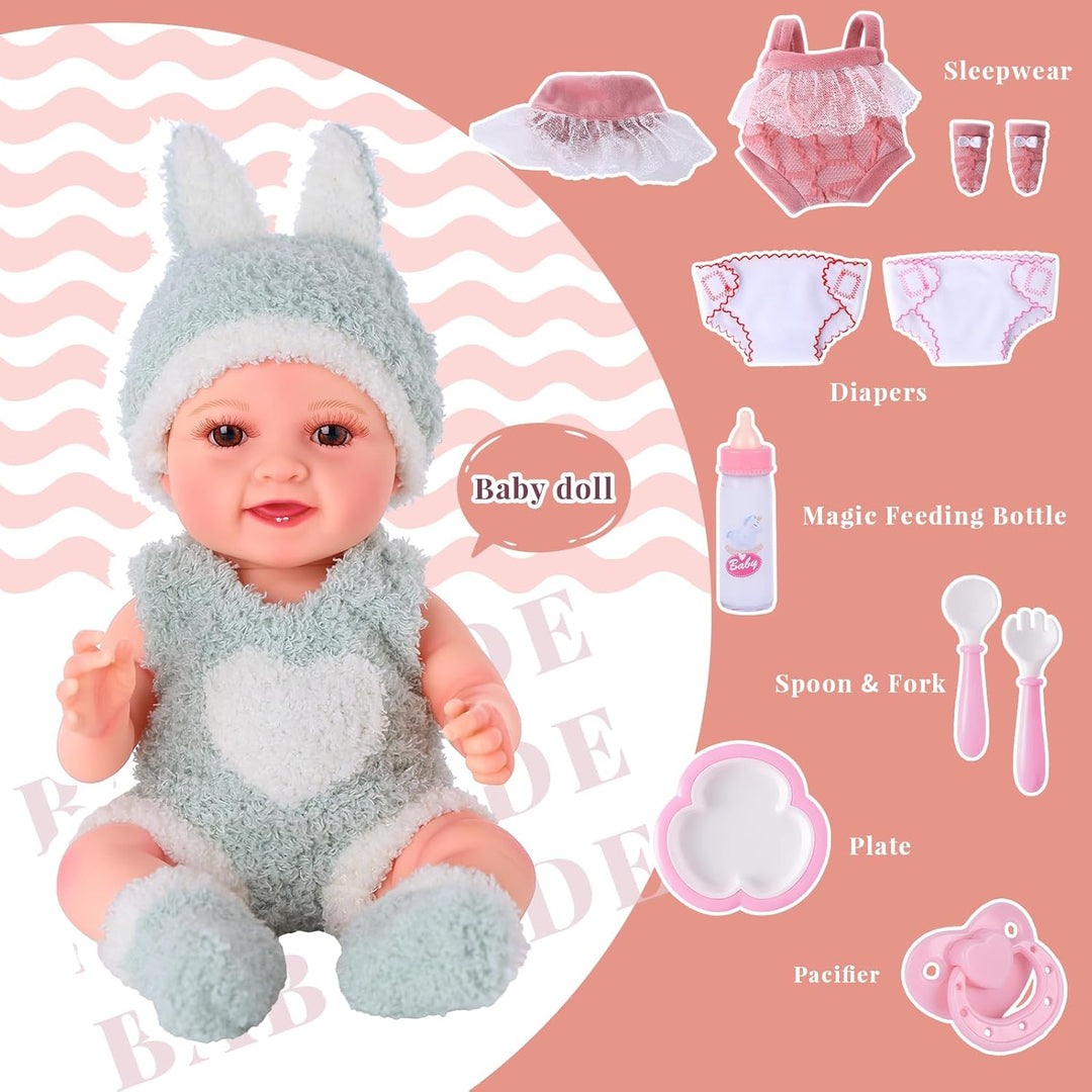 BABESIDE Juego de 9 muñecas de bebé, 12 pulgadas, linda muñeca real...