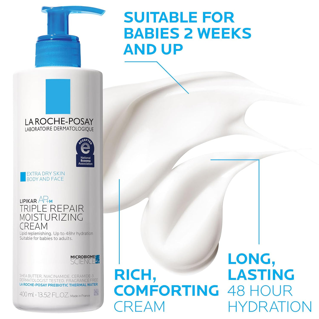 La Roche-Posay Lipikar AP+ - Crema hidratante triple reparadora, lo...