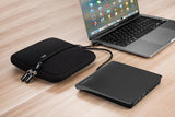 ROOFULL Unidad externa de CD y DVD para portátil y Mac con funda, U...