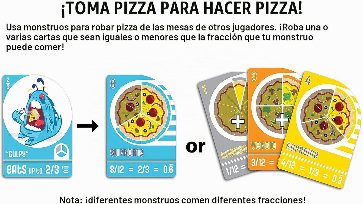 Semper Smart Games Blobby's Pizza Math Card Game: ¡Concurso de comer pizza estratégicamente loco entre lindos monstruos!