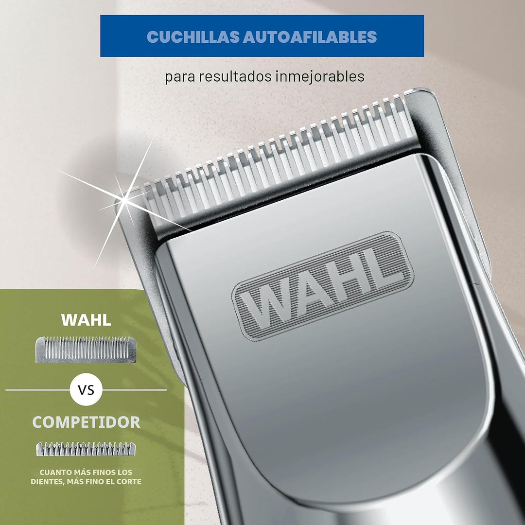 Kit de recortadora de barba recargable Wahl Groomsman para bigotes,...