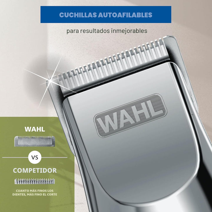 Kit de recortadora de barba recargable Wahl Groomsman para bigotes,...