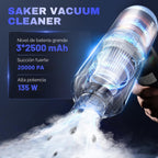 Saker 4 en 1 Aspiradora de Mano para Auto Portátil, Inalámbrica, 20000Pa HL157, Azul
