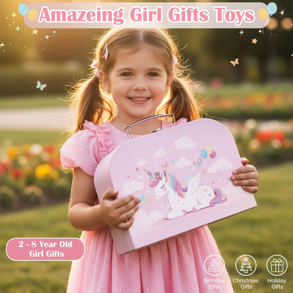 iAOVUEBY Juego de fiesta de té para niñas pequeñas, 49 juguetes de princesa para la hora del té, incluyendo estuche de transporte de postre Teaset, juguetes de cocina para niños, regalos de cumpleaños para niñas pequeñas para niños de 3 a 8 años, sueño
