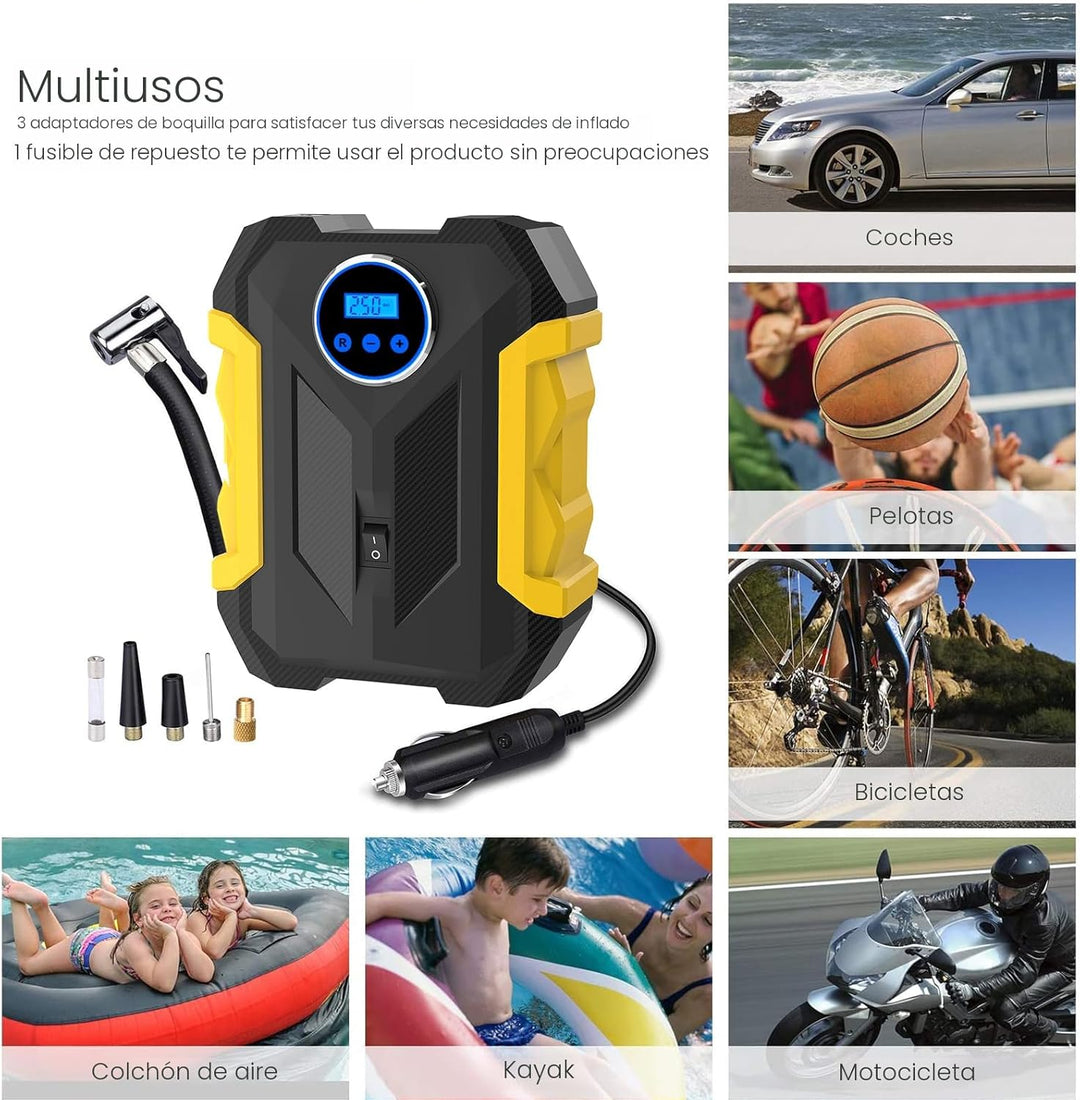 Compresor de aire digital para bomba automática de coche Inflador d...
