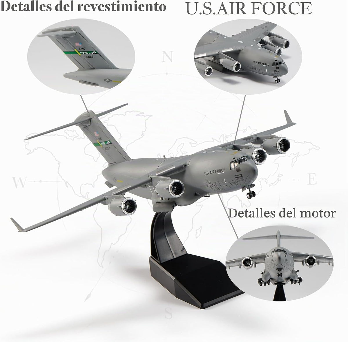 C-17 Globemaster - Aviones de fundición a presión Modelo 1/200